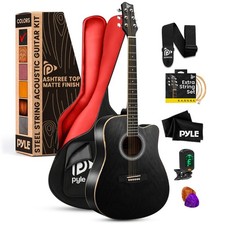 Pyle Steel String Acoustic Guitar Kit, 41 Ful...
