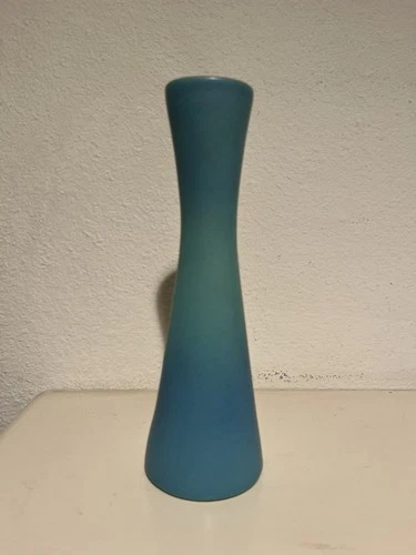 Vintage Van Briggle Pottery Art 8" Bud Vase "W" Signed Colo Spgs, Turquoise
