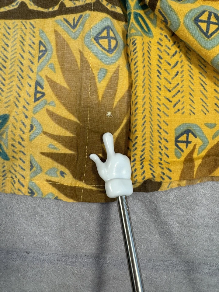 Camisa de Colección Reyn Spooner Para Hombre Extra Grande Amarilla Marrón Hawaiana Aloha Tapa Años 90 Foto 4 de 4