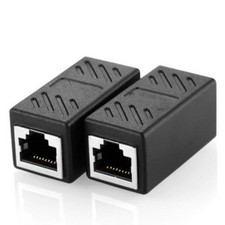 CAT6 Ethernet Sockt Cable Adapter RJ45 Extender Plug Cable Joiner Coupler for He