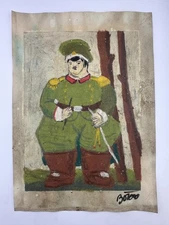 Fernando Botero COA Art Painting Original Drawing Vintage Paper Signed