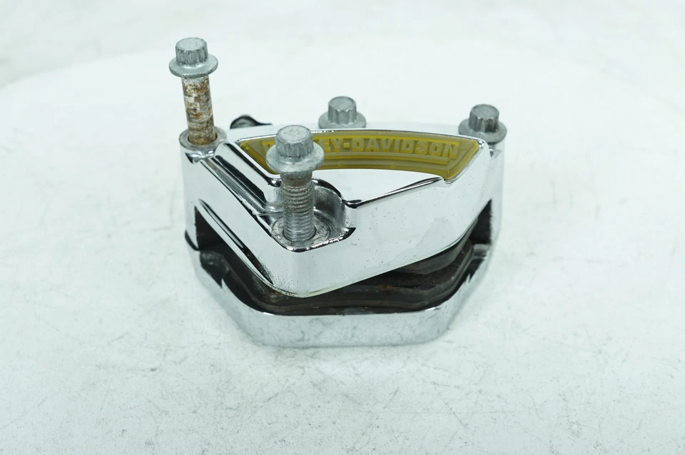 2001 Harley-Davidson Touring FLHRI Road King Front Left 1 Brake Caliper Chrome - Image 3 of 4