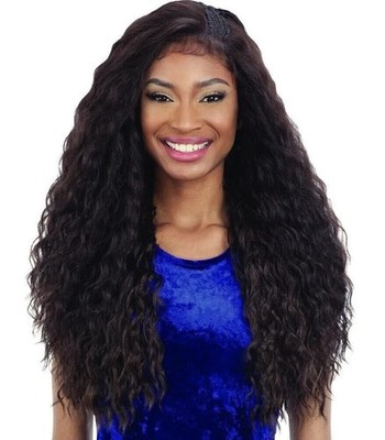 Freetress Equal Premium Braided Edge Frontal Lace Perücke lang gewellt BLW 001