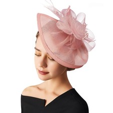 Women's Flower Fascinator Hat with Headband Clip for Tea Party Headwear