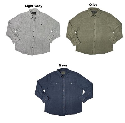 Jachs NY Men's Relaxed Fit Soft Touch Knit Long Sleeve Shirt