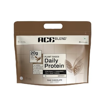 Ace Blend Täglich Protein Pulver Raw Schokolade Geschmack 20gm Jedes 15 Päckchen