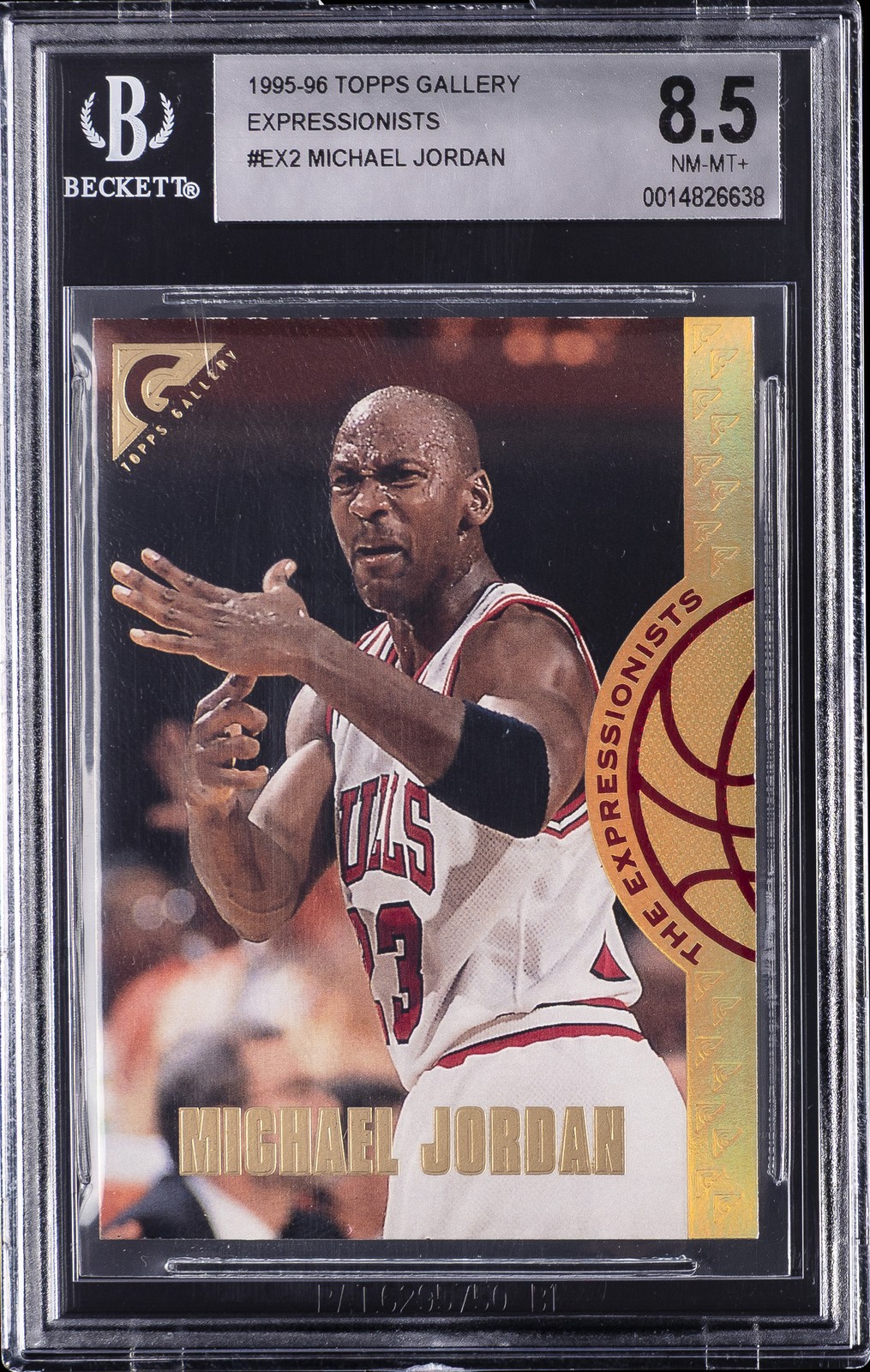 1995-96 TOPPS GALLERY EXPRESSIONISTS #EX2 MICHAEL JORDAN BGS 8.5