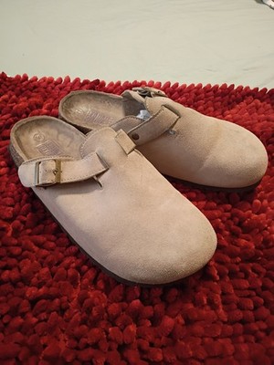 Faded Glory Mens Slip On Sandles Buckle Size 11 Tan