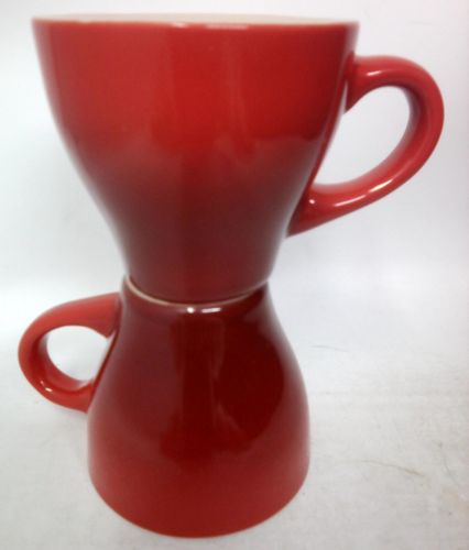 Le Creuset 2er Set Cerise Rot Ombre Espresso Kaffeetasse NUR 2 Unzen Cafe - Bild 4 von 4