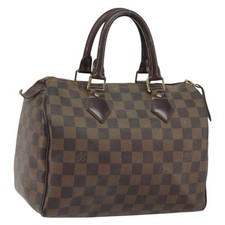 Borsa a mano Louis Vuitton Damier Ebene Speedy 25 N41532 LV originale am10499
