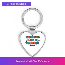 Custom French Bulldog Frenchie Paw Print Keychain Personalized Pet Easter Gift