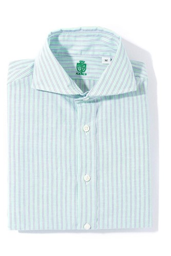Taycan Cotton Linen Shirt in Green - Picture 4 of 4