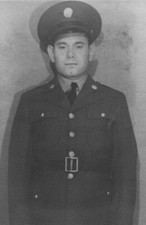WWII Soldier Uniform Portrait Military Service Era Studio Photo