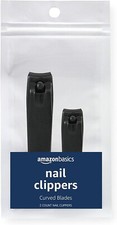 Amazon Basics Toenail Clipper and Fingernail Clipper Set, Black