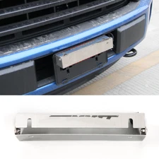 Silver Car Front Bumper License Plate Bezel Mounting Bracket for Ford Universal
