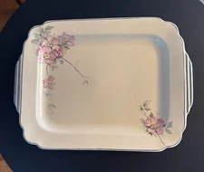 homer laughlin briar rose platter 1930s