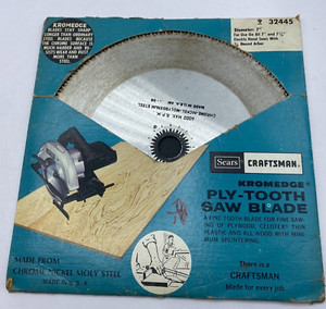 Vintage Sears Craftsman Kromedge 9-32445 7 1/4” Ply-Tooth Saw Blade ⭐