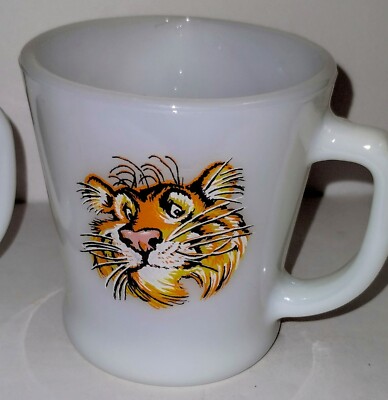 Vintage Esso Exxon Fire King Tiger Coffee Cup