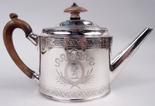 Peter Jonathan Bateman Teapot Georgian Neoclassical English Sterling Silver 1790