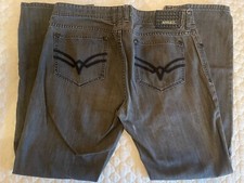 EUC! Affliction Blake Relaxed Straight Gray Jeans Mens Size 36x34