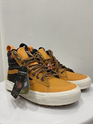 Vans Men's Sk8-Hi Mte 2.0 Dx All Weather Boots Apricot Orange Black Sz 6/Wms 7.5