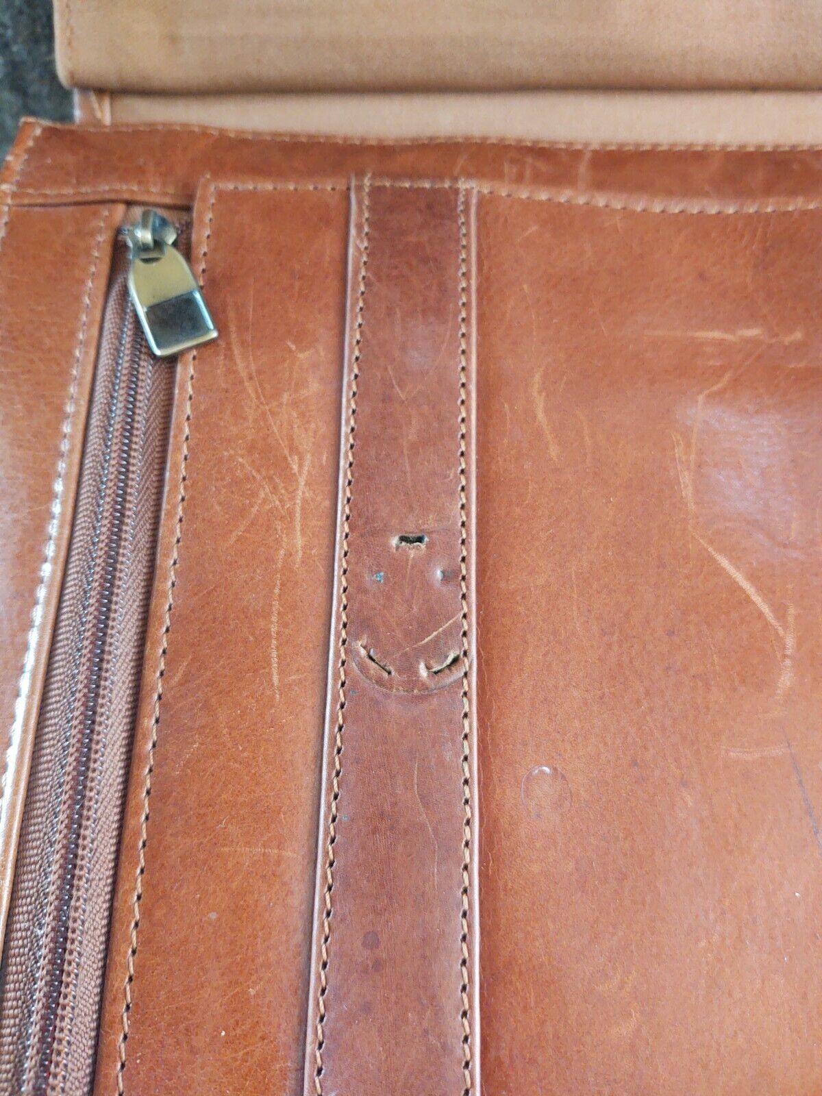 Vintage Wilsons brown Italian leather briefcase a… - image 7