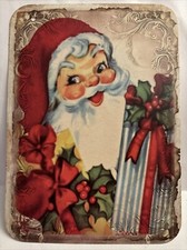 Christmas Decor Holiday Vintage Style Die Cut Cardboard Holiday Wall Decor 5x7