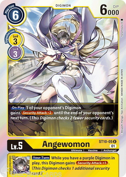 ST10-05 Angewomon Rare Mint Digimon Card
