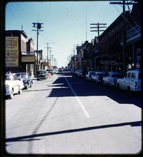 Virginia City Nevada Street old cars - 1956 Stereo Realist slide Kodachrome #601