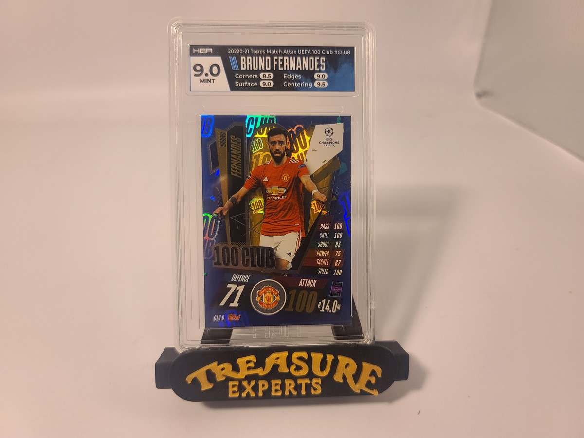 2020-21 Topps Match Attax #CLU8 Bruno Fernandes 100 Club Blue