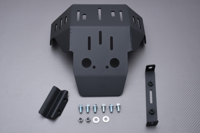 Plaque moteur alu KAWASAKI KLX 400 SR 2003 finition noire premium
