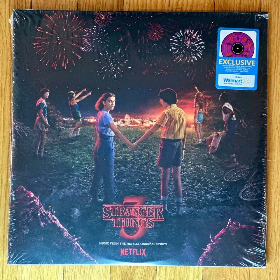 PURPLE VINYL----  STRANGER THINGS Soundtrack from Season 3 WALMART 2LP SET  1101 - Image 2 of 4