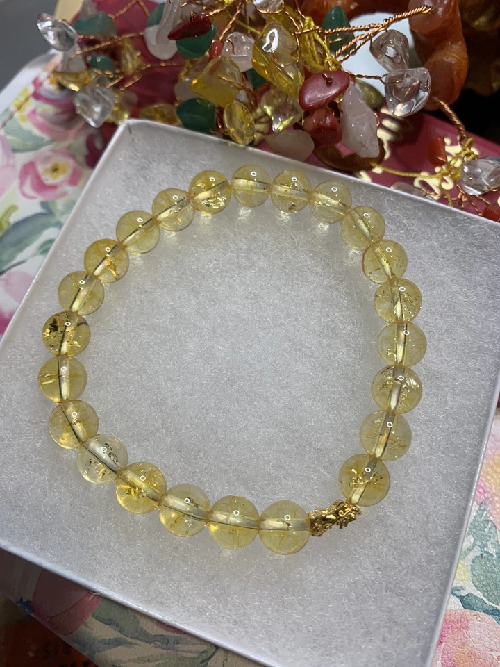 Natural 10MM 24K Real Gold Citrine Pixiu - Image 3 of 4