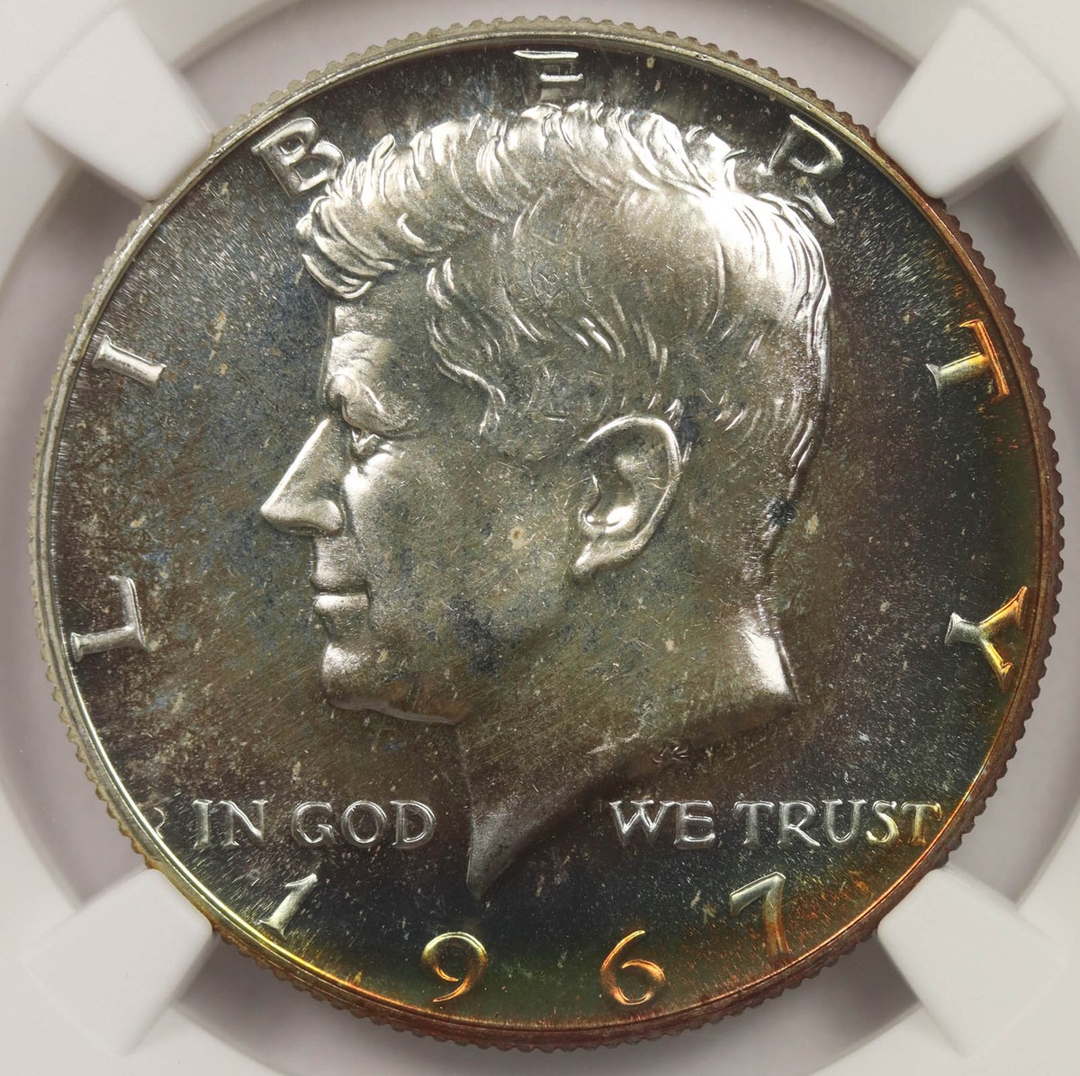 1965, 1966 & 1967 SMS KENNEDY NGC MS68 CAMEO SILVER HALF (Rare In This - Foto 10