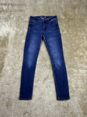 Old Navy Mid Rise Rockstar Super Skinny Jeans Sz Dark Wash