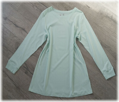 Neu - Shirt Longshirt Langarm 100% Baumwolle Organic Cotton Mint 44 46 48