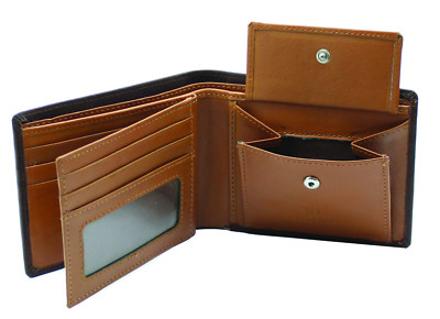 StarHide Herren RFID Schutz Echtleder Brieftasche Geldbörse Ausweis & Münzfach 1216