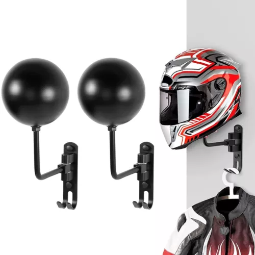 2/4/6PCS Motorcycle Helmet Holder Hook Jacket Bag Display Rack Wall Mount Hanger - Bild 12 von 17