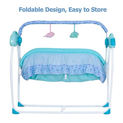 Baby Cradle Swings for Infants, Rocking for Baby Foldable Blue