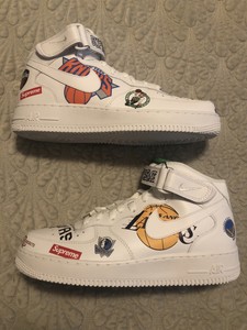 supreme air force 1 nba white