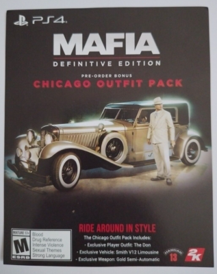 Mafia Definitive Edition Preorder Bonus Ps4 Exclusive Chicago Outfit Pack