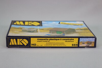 MKD HO MAQUETTE CABANE ET APPENTIS 669 TRAIN ELECTRIQUE BOITE