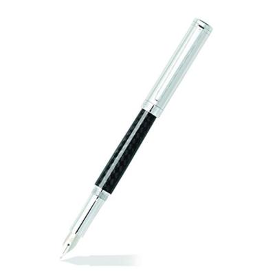 Sheaffer Intensity Füllhalter – Carbon-Korpus, Chrom-Kappe, Inkl. Tintenpatronen & Konverter, Medium Feder