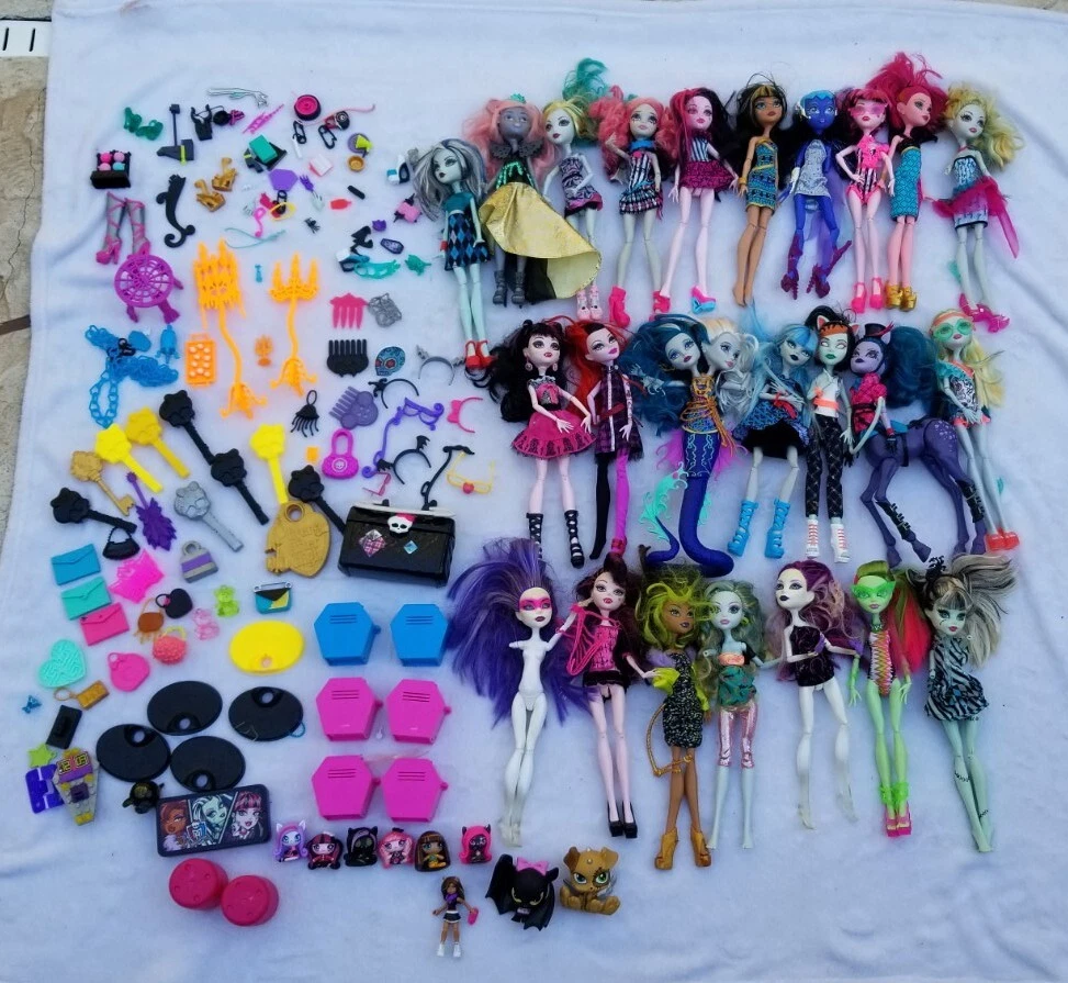 Monster High Doll Lot of 24 Dolls with RARE Accessories Pets 5