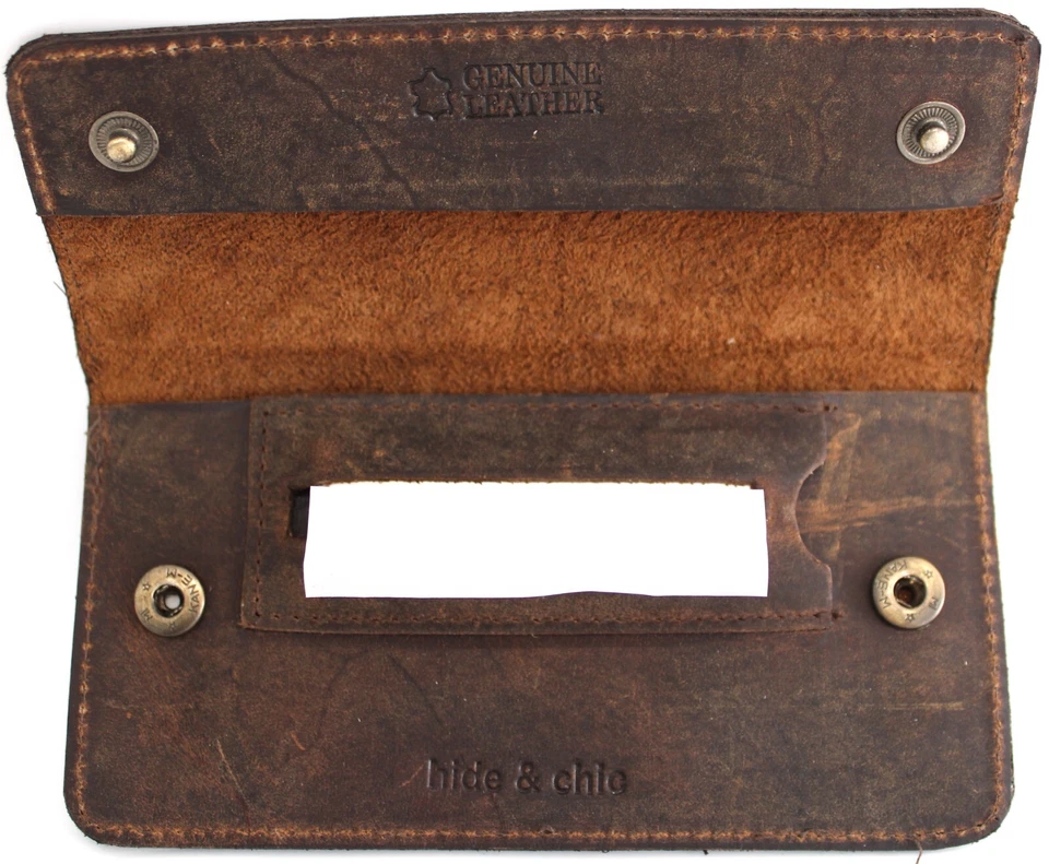 Bolsa de tabaco de cuero vintage de grano completo de calidad. Color: MARRÓN. Estilo: 12045. Foto 4 de 4