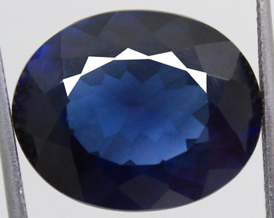 Wow natürlicher 20,85 ct zertifizierter kornblumenblauer Saphir oval unbeheiz...