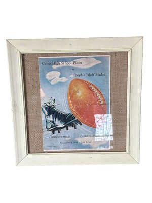 Original 1956 Framed Poplar Bluff MO Mules Vs Cairo IL Pilots Football Program