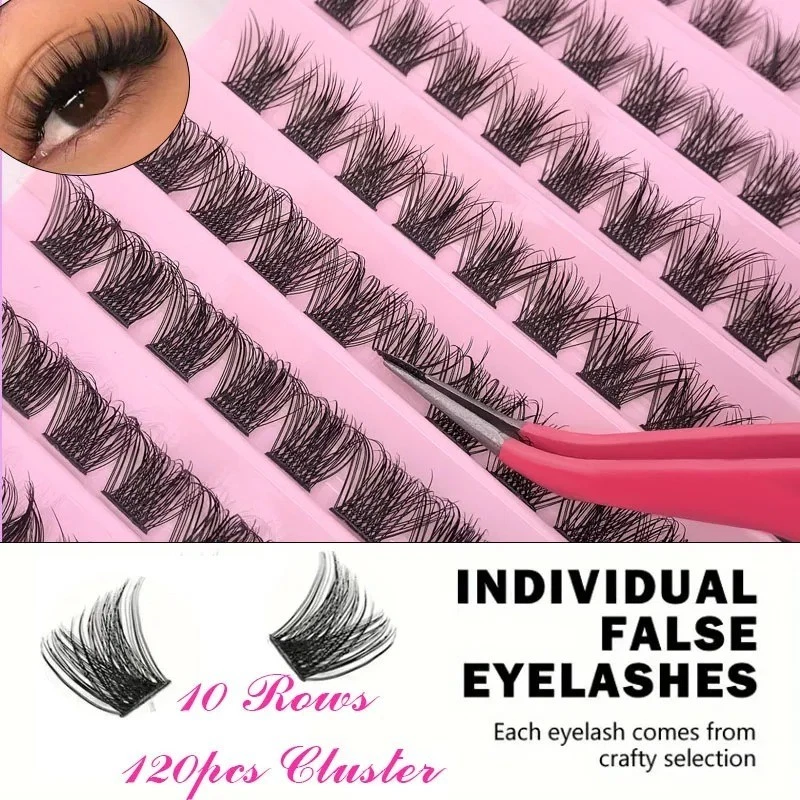 DIY Eyelash Extension Kit Individual Lash Clusters Mixed Length False Eyelashes - product detail image 5
