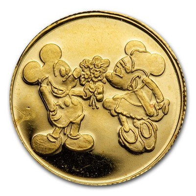 1/20 oz Gold Round - Mickey Mouse & Minnie Mouse | eBay