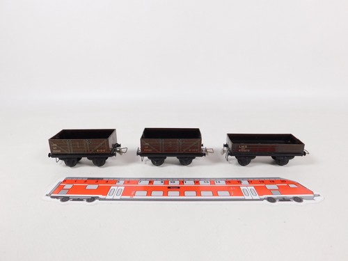 TTR Trix Twin Railway H0 DC 3L 3x Blech Güterwagen LMS 33550 472870#EM998-0,5 | Condition: Gebraucht